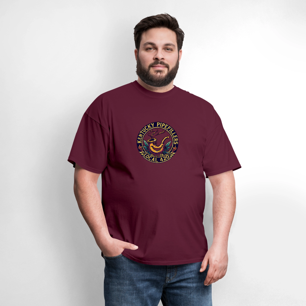 KENTUCKY PIPEFILLERS LOCAL 420 Men's T-Shirt - burgundy
