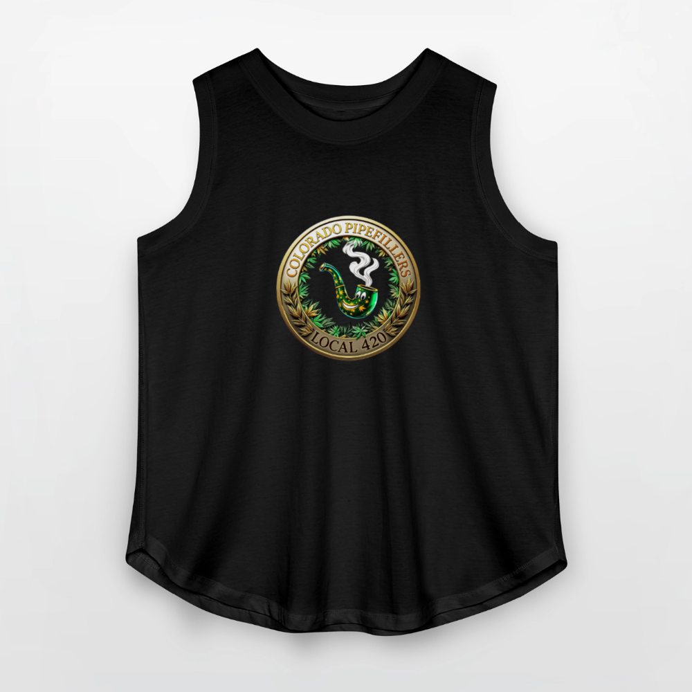 COLORADO PIPEFILLERS LOCAL 420 Women's Curvy Relaxed Tank Top - black