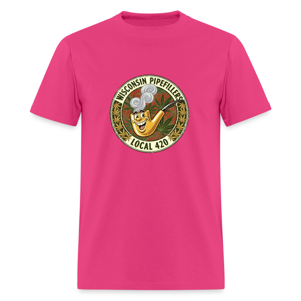 WISCONSIN PIPEFILLERS LOCL 420 Men's T-Shirt - fuchsia