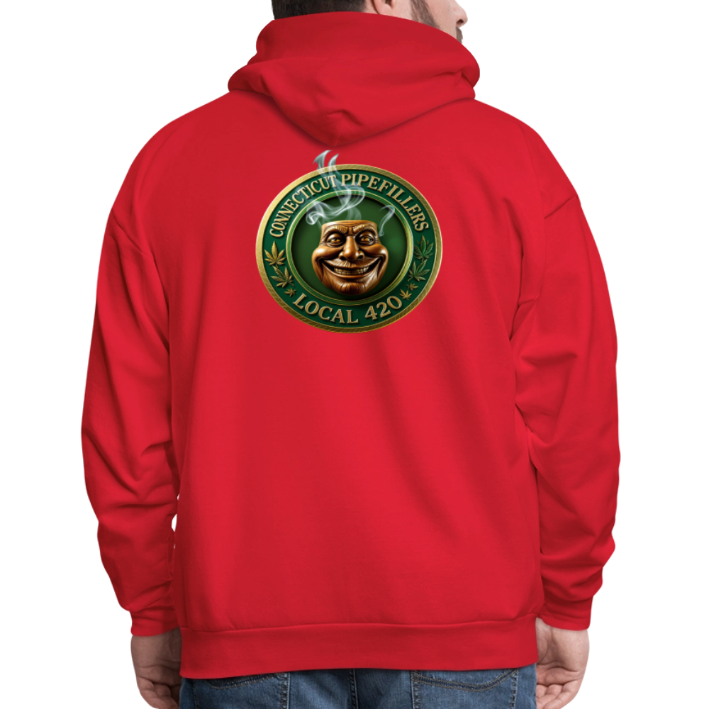CONNECTICUT PIPEFILLERS LOCAL 420 F/B DESIGN Men's  Hoodie - red