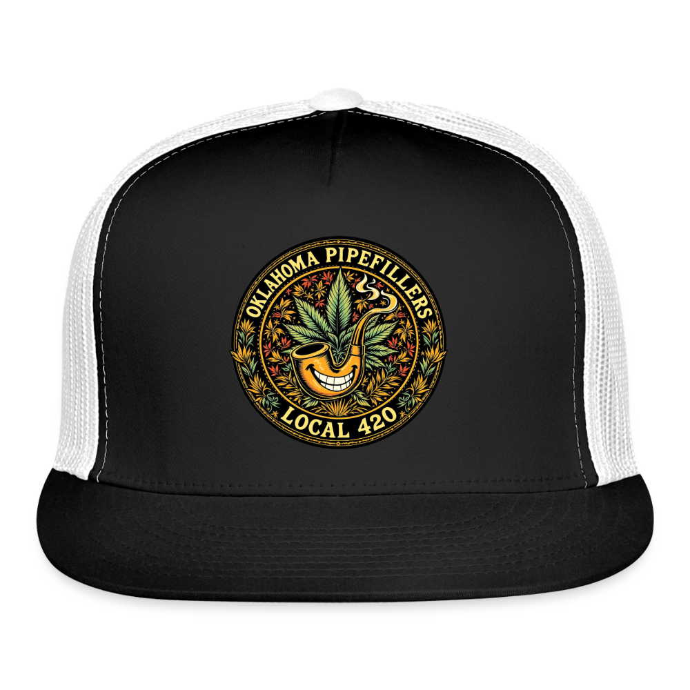 OKLAHOMA PIPEFILLERS LOCAL 420 Trucker Hat - black/white