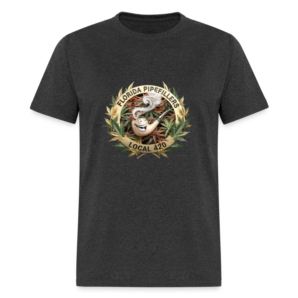 FLORIDA PIPEFILLERS LOCAL 420 Men's T-Shirt - heather black