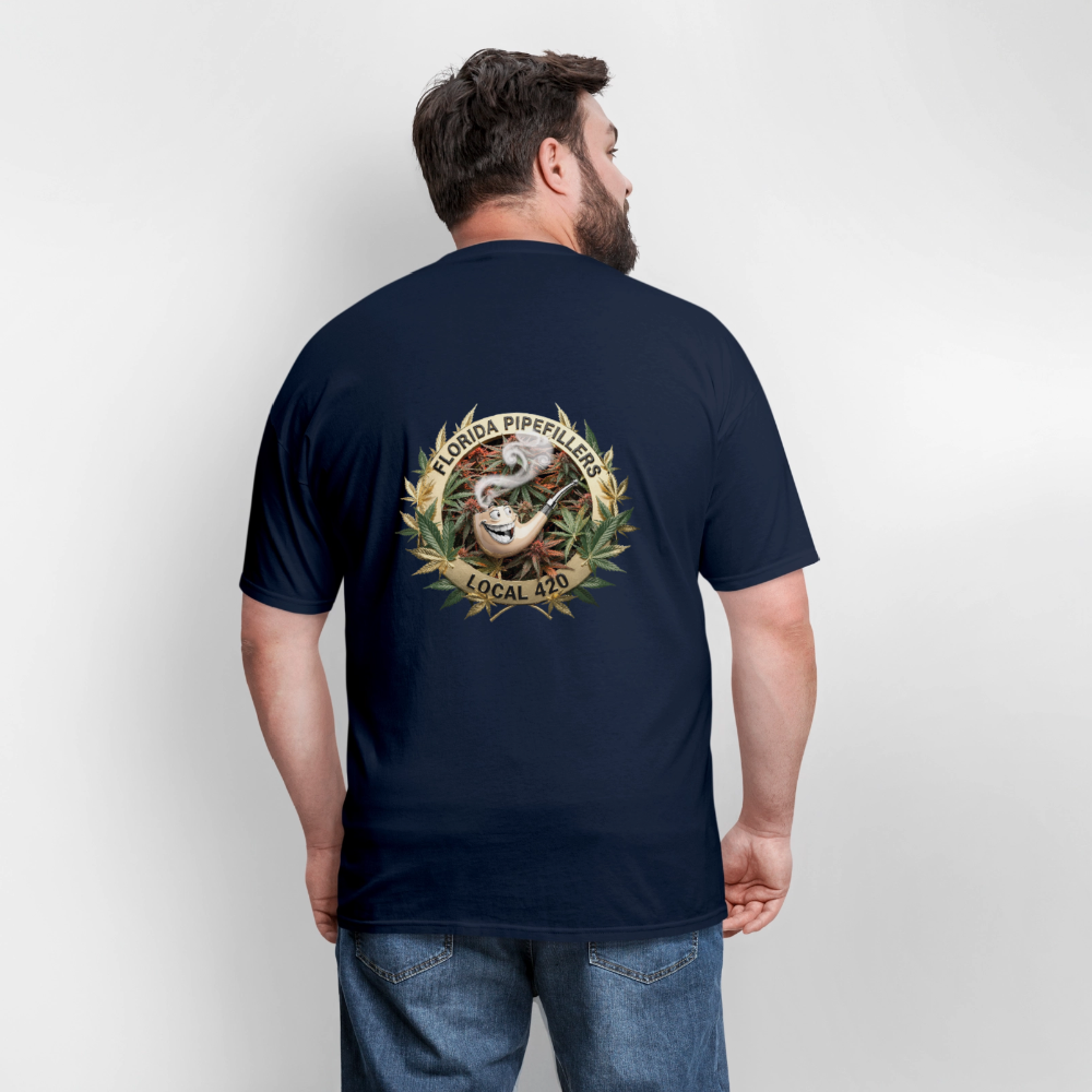 FLORIDA PIPEFILLERS LOCAL 420 F/B DESIGN Men's T-Shirt - navy