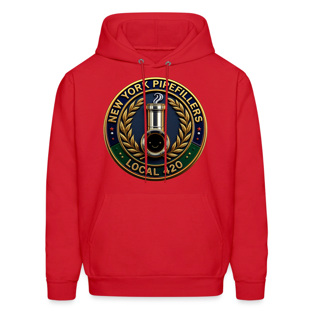 NEW YORK PIPEFILLERS LOCAL 420 F/B DESIGNS Men's Hoodie - red