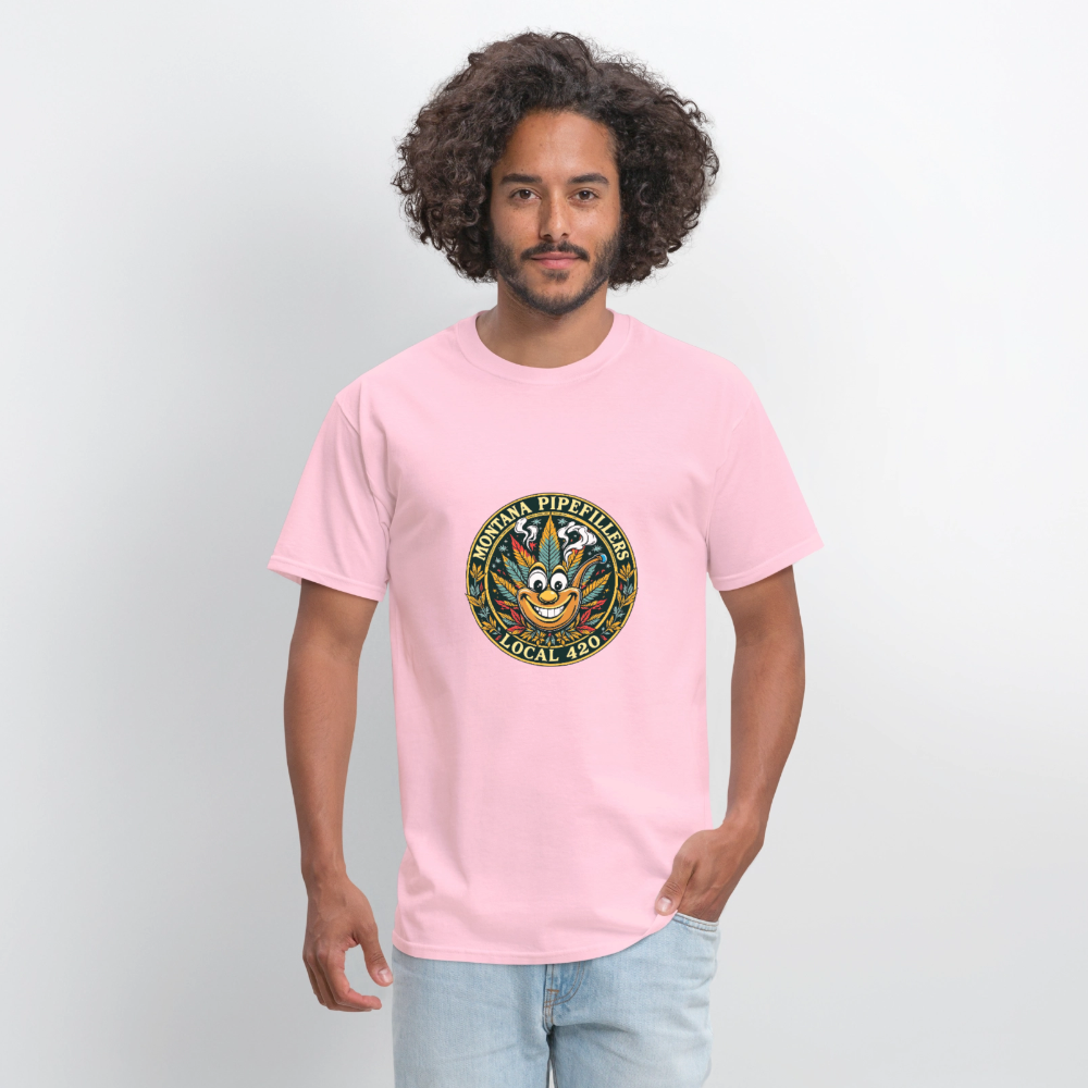 MONTANA PIPEFILLERS LOCAL 420 F/B DESIGN Men's T-Shirt - pink