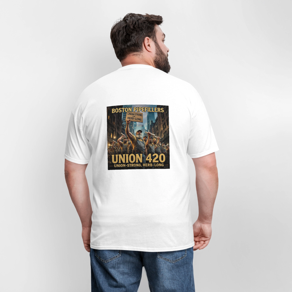 NEW ENGLAND PIPEFILLERS UNION 420 Men's T-Shirt - white