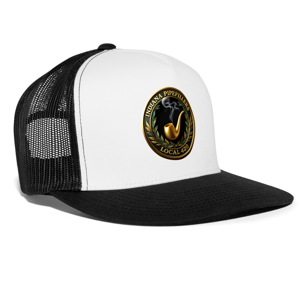 INDIANA PIPEFILLERS LOCAL 420 Trucker Hat - white/black