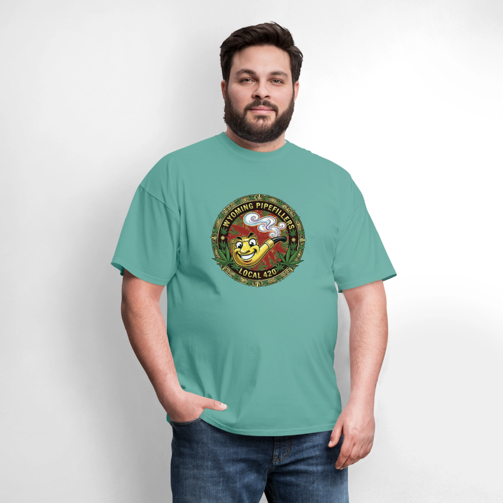 WYOMING PIPEFILLERS LOCAL 420 Men's T-Shirt - aquatic