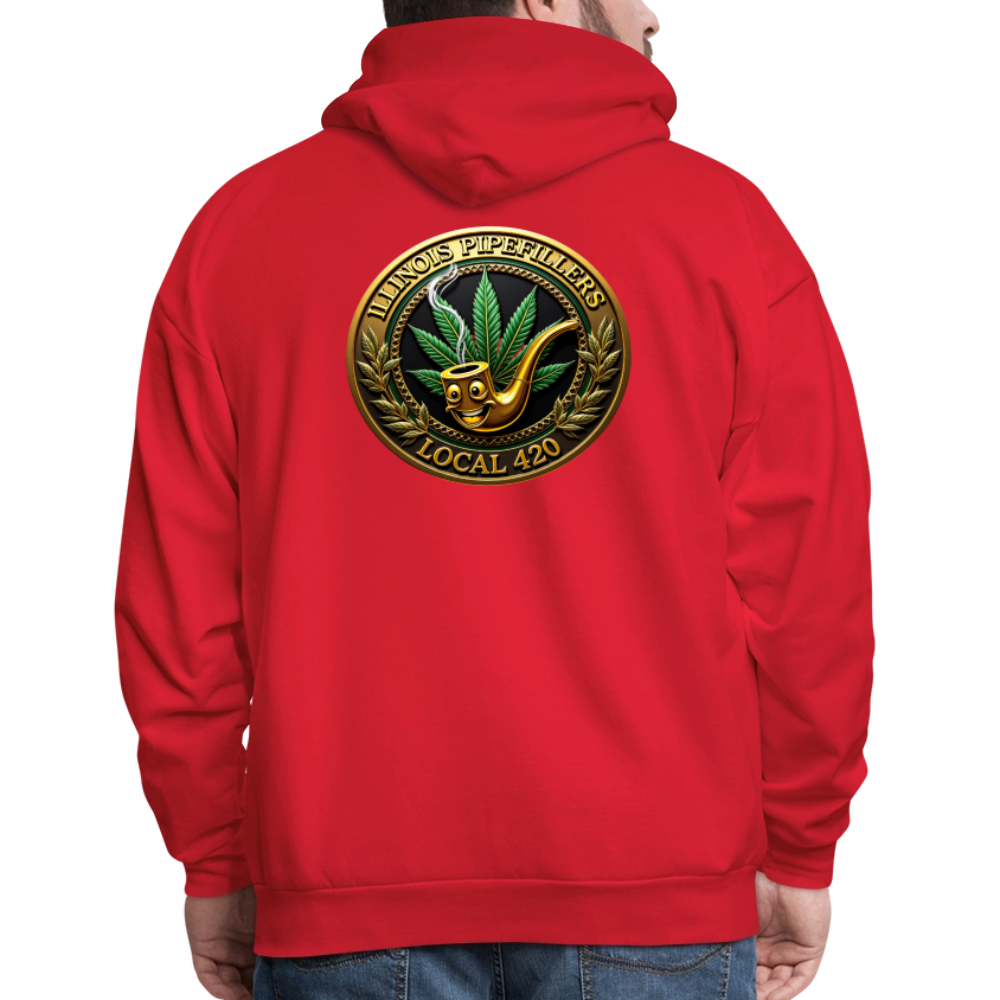 ILLINOIS PIPEFILLERS LOCAL 420 F/B DESIGN Men's Hoodie - red
