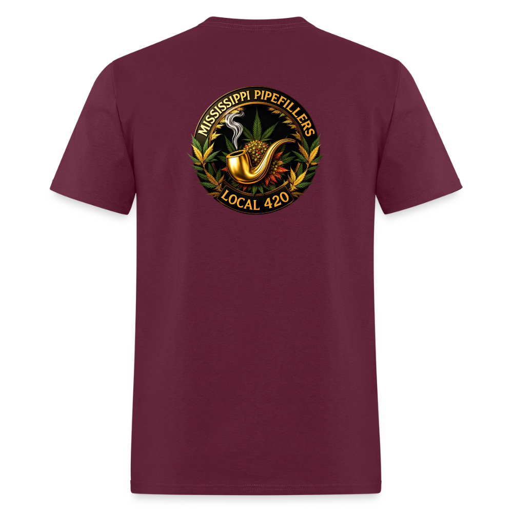 MISSISSIPPI PIPEFILLERS LOCAL 420 Men's T-Shirt - burgundy