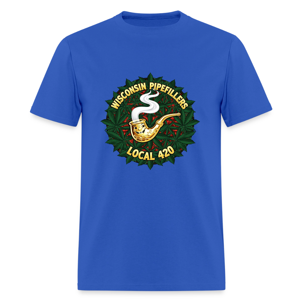 WISCONSIN PIPEFILLERS LOCAL 420 Men's T-Shirt - royal blue