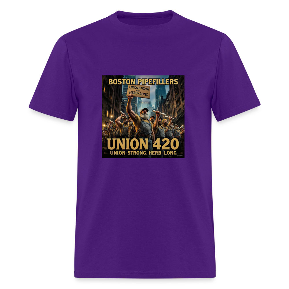 NEW ENGLAND PIPEFILLERS UNION 420 Men's T-Shirt - purple