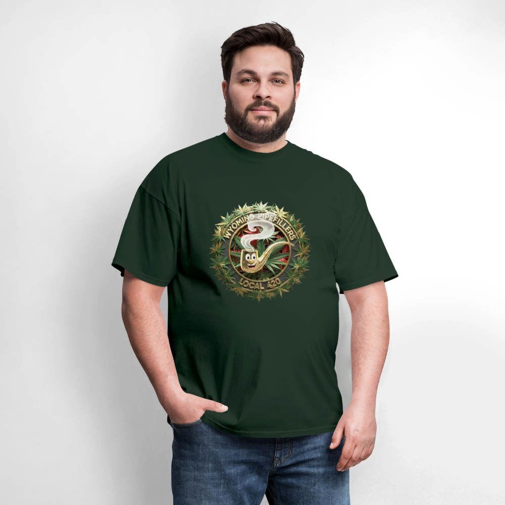 WYOMING PIPEFILLERS LOCAL 420 Men's T-Shirt - forest green