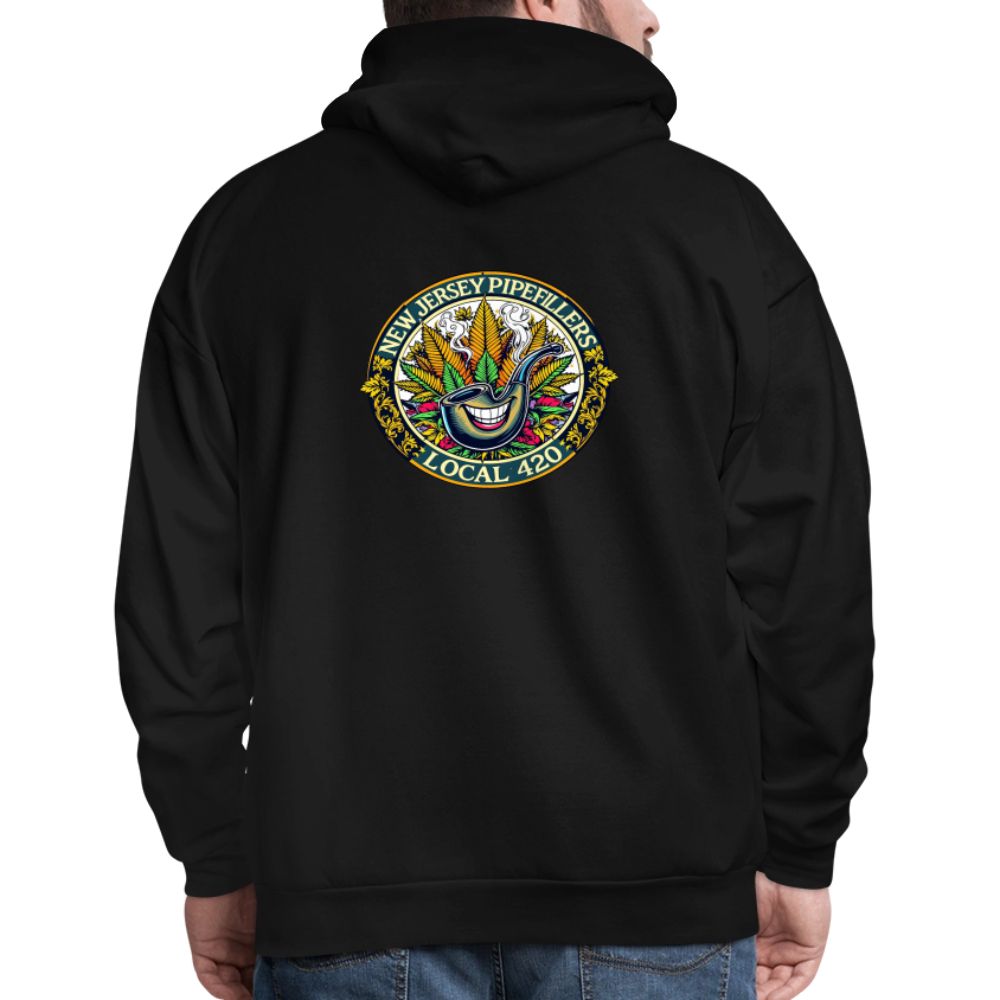 NEW JERSEY PIPEFILLERS LOCAL 420 F/B DESIGN Men's Hoodie - black
