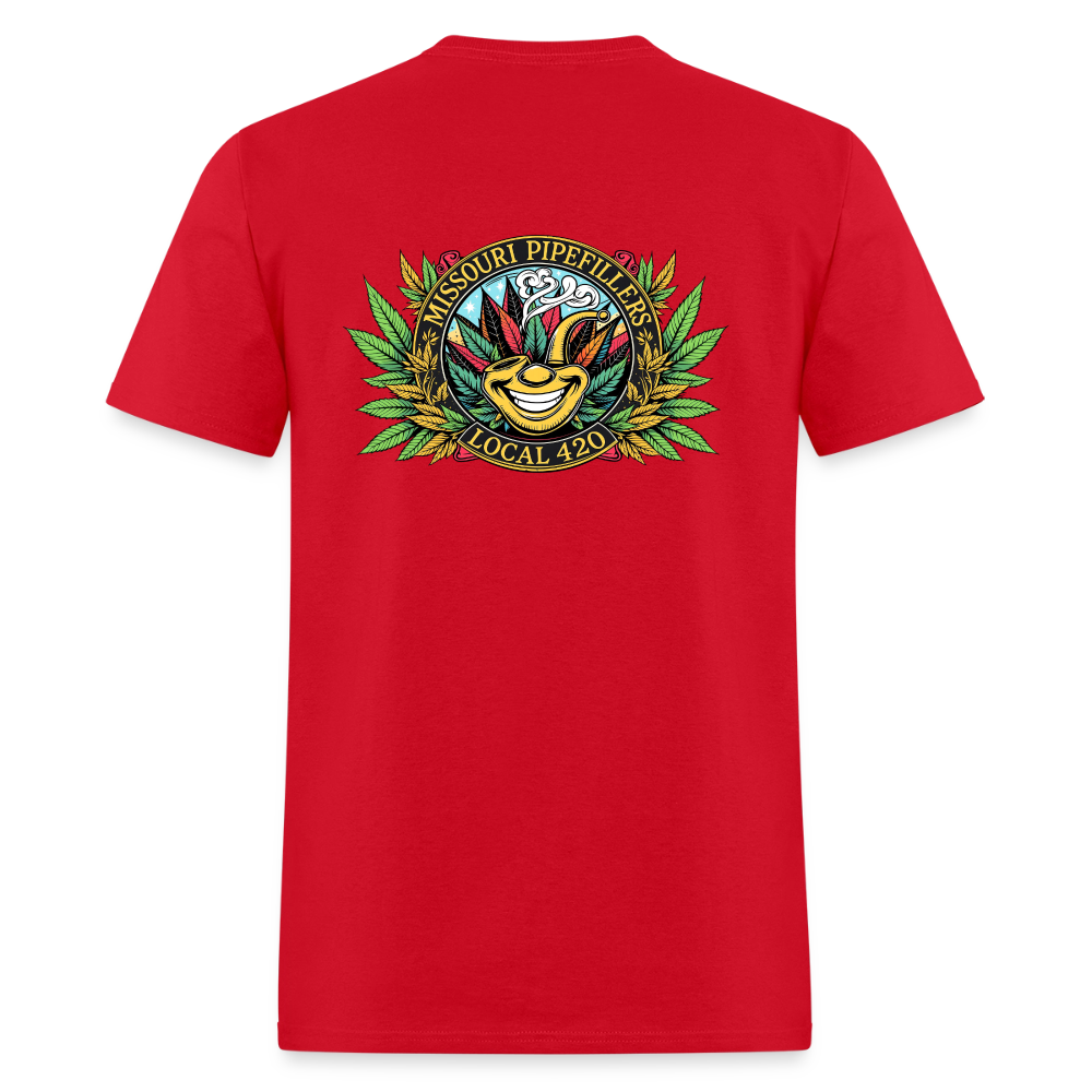 MISSOURI PIPEFILLERS LOCAL 420  F/B DESIGNS  Men's T-Shirt - red