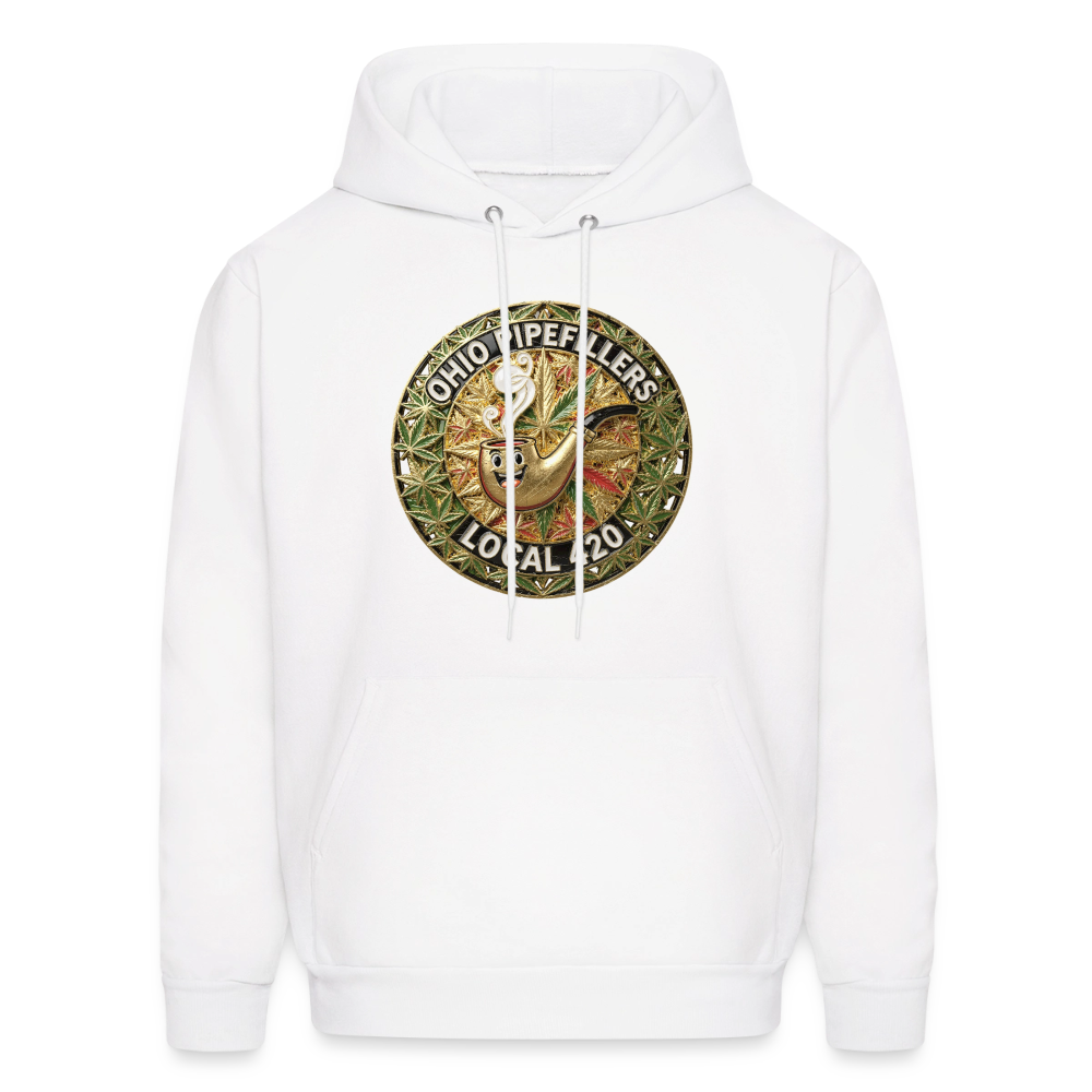 OHIO PIPEFILLERS LOCAL 420  Men's Hoodie - white