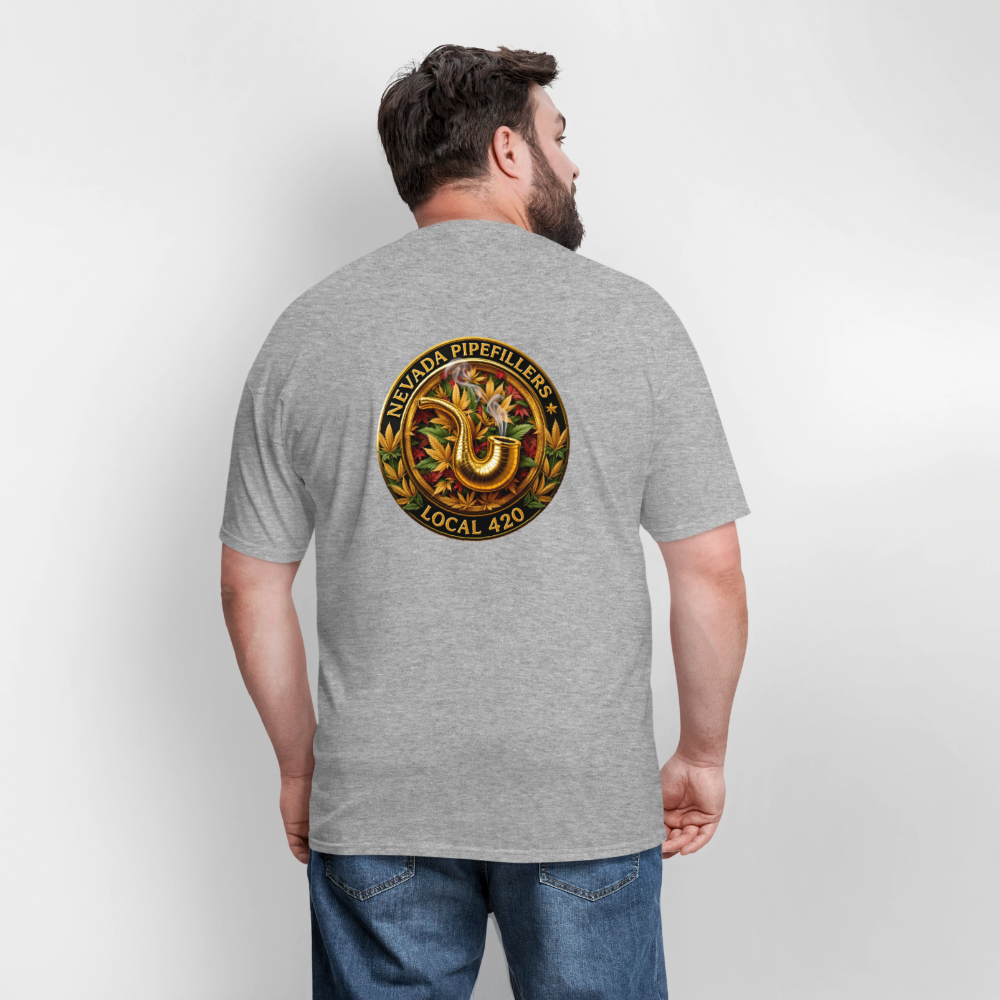 NEVADA PIPEFILLERS LOCAL 420 F/B DESIGN Men's T-Shirt - heather gray
