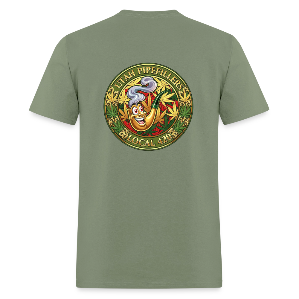 UTAH PIPEFILLERS LOCAL 420 F/B DESIGN Men's T-Shirt - military green