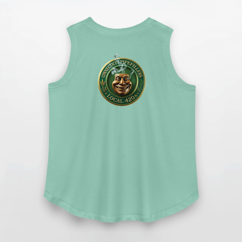 CONNECTICUT PIPEFILLERS LOCAL 420 F/B DESIGN Women's Curvy Relaxed Tank Top - saltwater