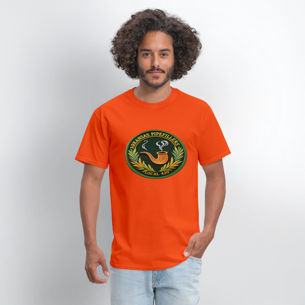 ARKANSAS PIPEFILLERS LOCAL 420 Men's T-Shirt - orange