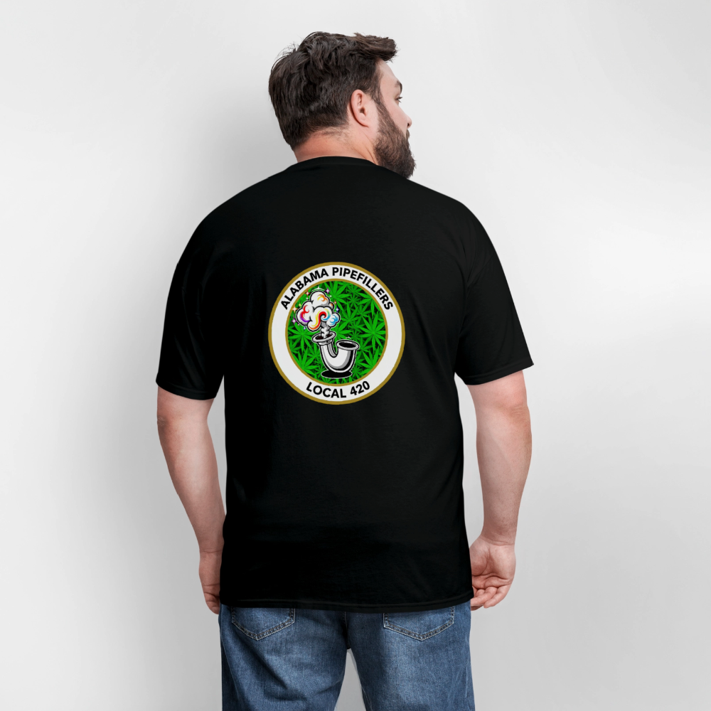 ALABAMA -PIPEFILLERS LOCAL 420 F/B EMBLEMS Men's T-Shirt - black