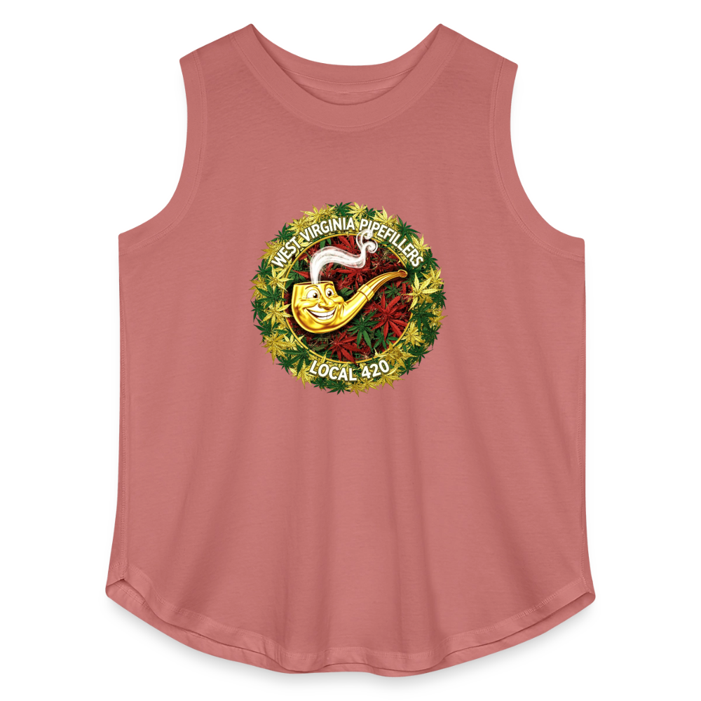 WEST VIRGINIA PIPIEFILLERS LOCAL 420 Men's Women's Curvy Relaxed Tank Top - mauve