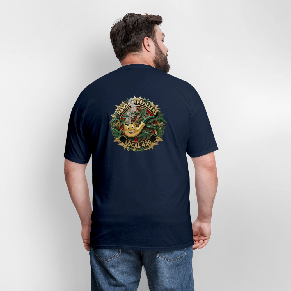 HAWAII PIPEFILLERS LOCAL 420 F/B DESIGN Men's T-Shirt - navy