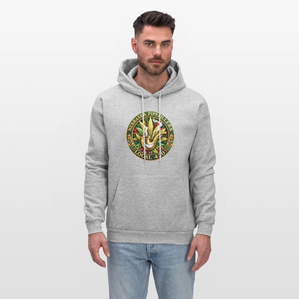 NEBRASKA PIPEFILLERS LOCAL 420 F/B DESIGNS Men's Hoodie - heather gray