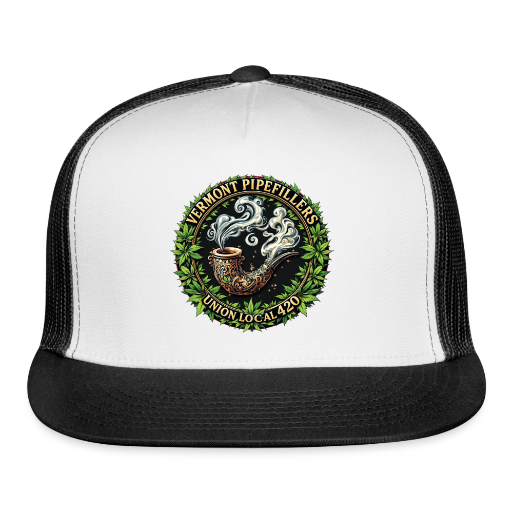 VERMONT PIPEFILLERS LOCAL 420 Trucker Hat - white/black