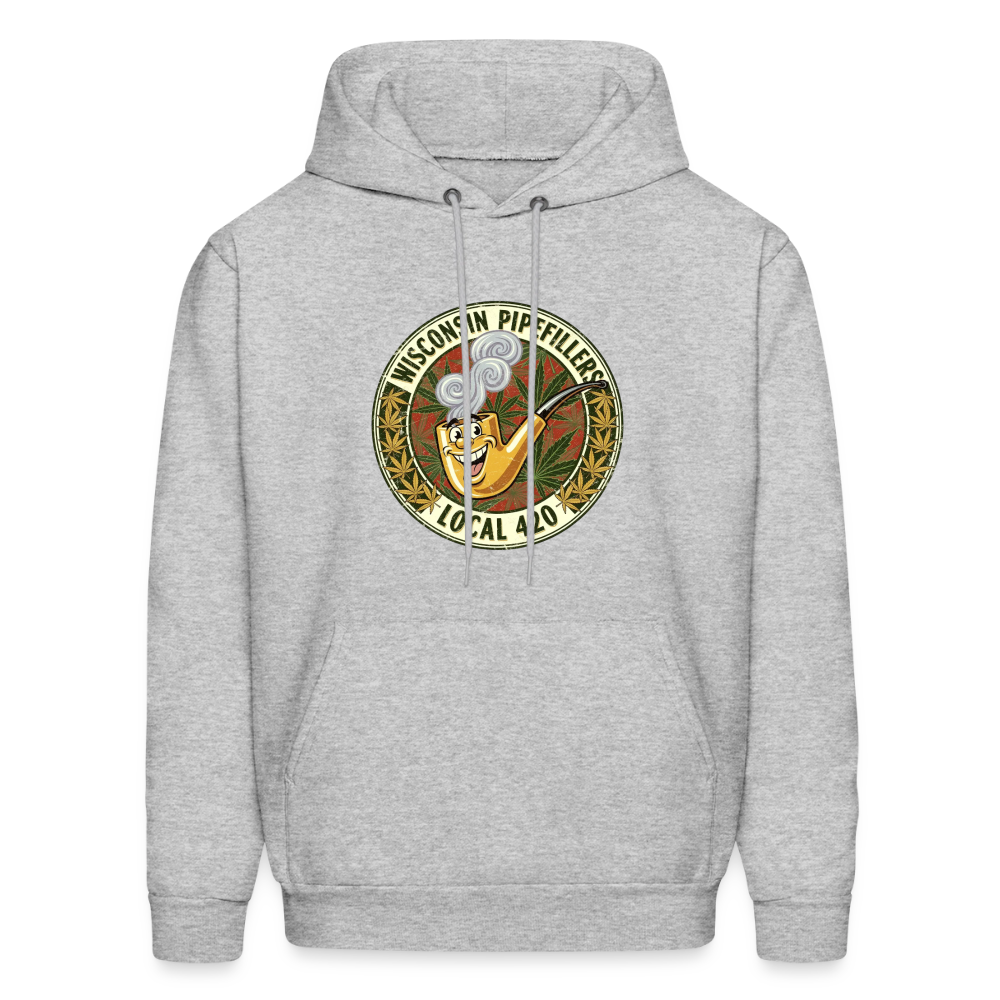 WISCONSIN PIPEFILLERS LOCL 420 Men's Hoodie - heather gray