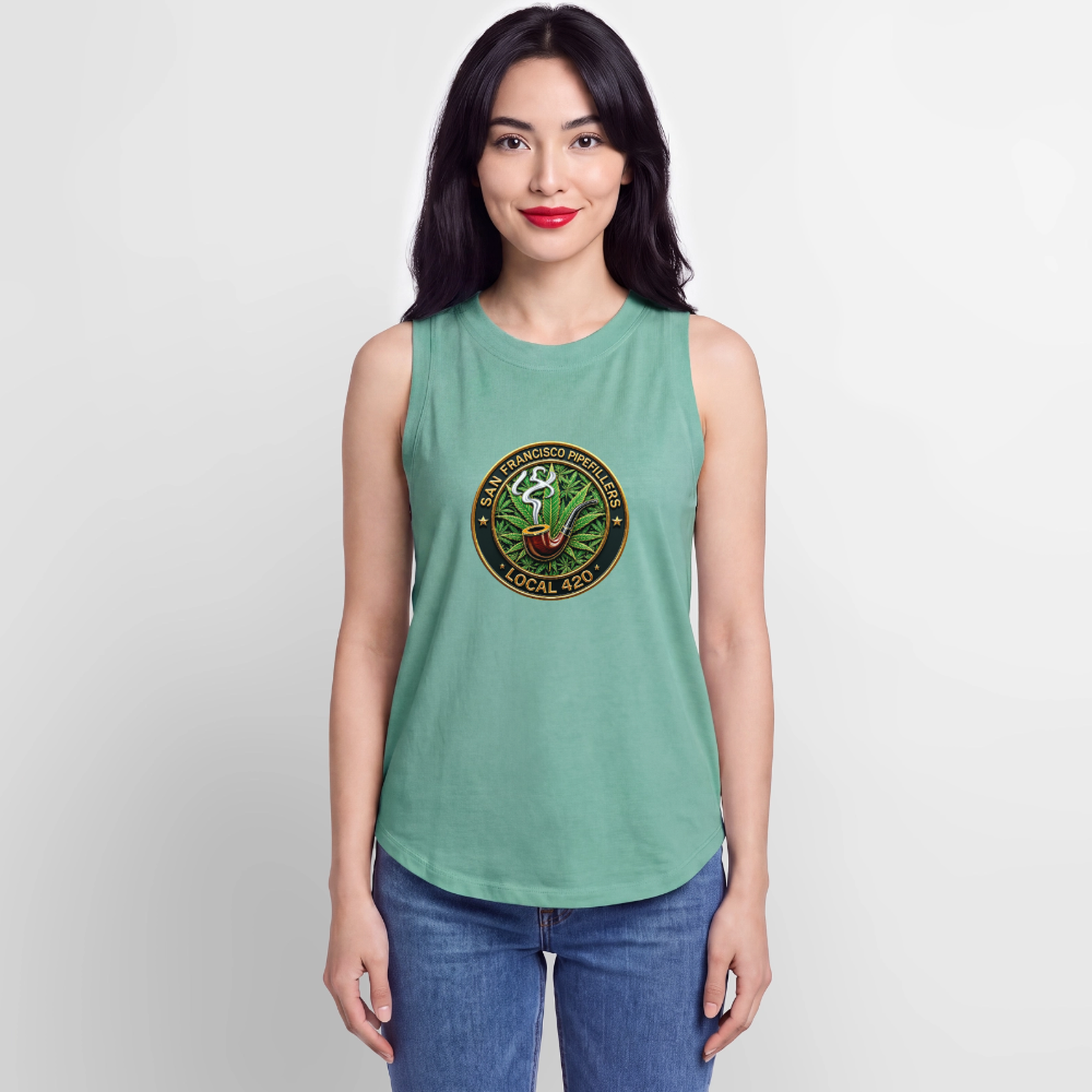 SAN FRANCISCO PIPEFILLERS LOCAL 420 Women's Relaxed Tank Top - saltwater