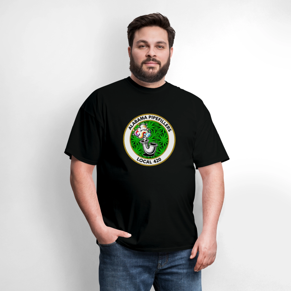 ALABAMA -PIPEFILLERS LOCAL 420 F/B EMBLEMS Men's T-Shirt - black