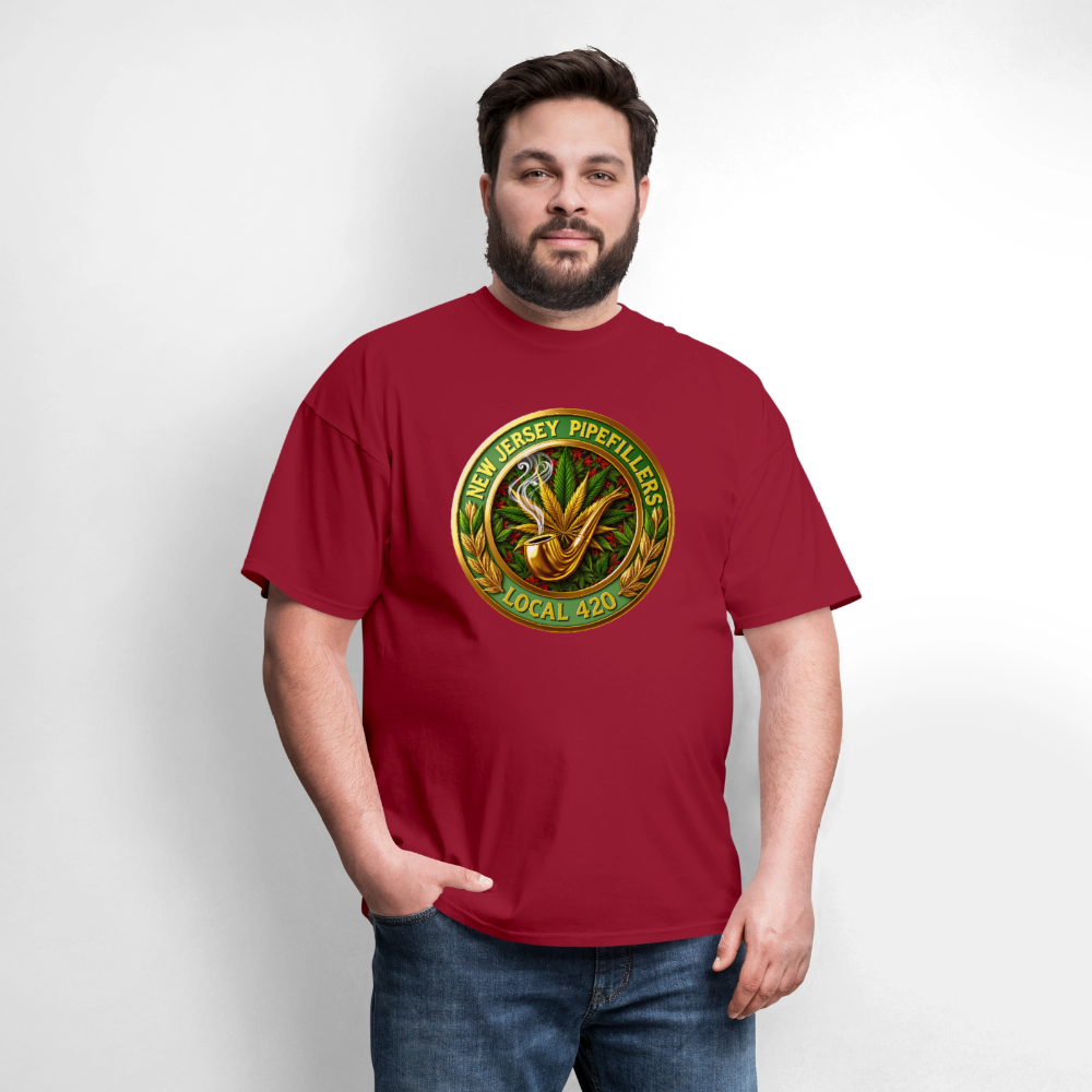 NEW JERSEY PIPEFILLERS LOCAL 420 Men's T-Shirt - true red