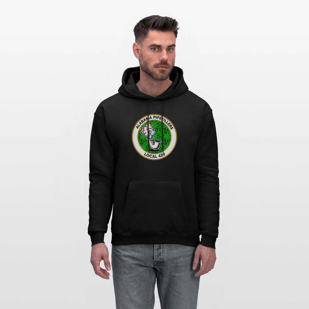 ALABAMA PIPEFILLERS LOCAL 420 F/B EM-BLEMS Men's Hoodie - black