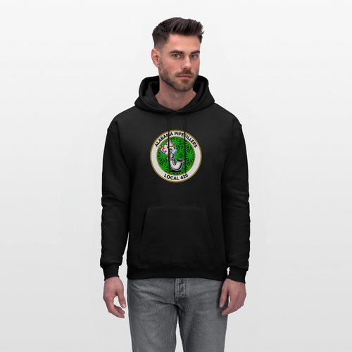 ALABAMA PIPEFILLERS LOCAL 420 F/B EM-BLEMS Men's Hoodie - black