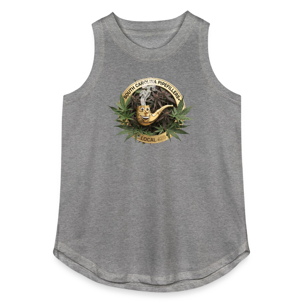 SOUTH CAROLINIA PIPEFILLERS LOCAL 420 Women's Relaxed Tank Top - granite heather 