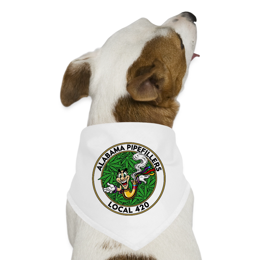 ALABAMA PIPEFILLERS LOCAL 420 Union Dog Bandana - white