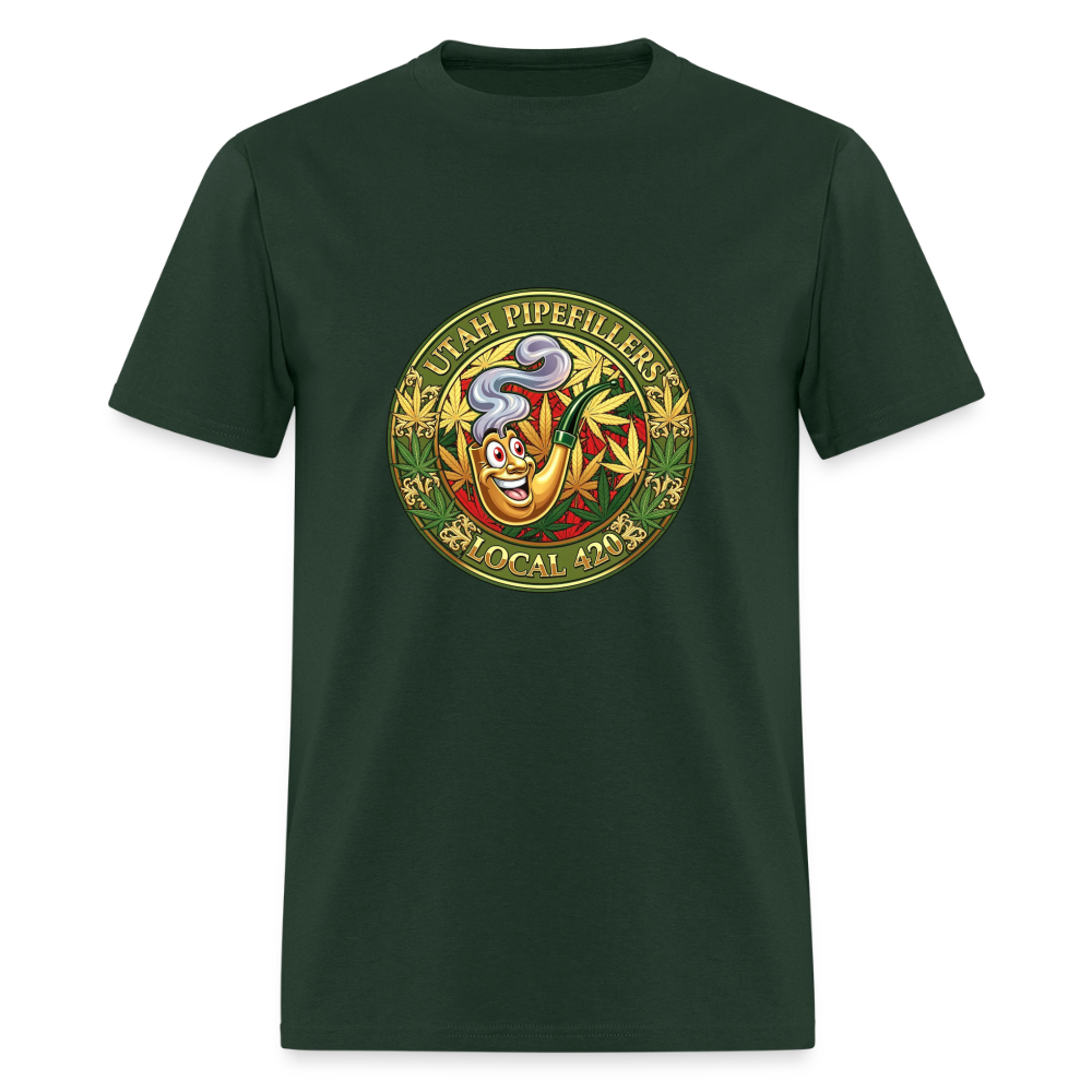 UTAH PIPEFILLERS LOCAL 420 F/B DESIGN Men's T-Shirt - forest green