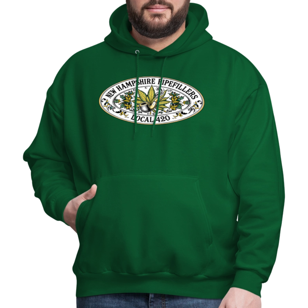 NEW HAMPSHIRE PIPEFILLERS LOCAL 420 Men's Hoodie - forest green