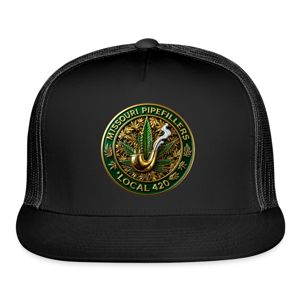 MISSOURI PIPEFILLERS LOCAL 420 Trucker Hat - black/black
