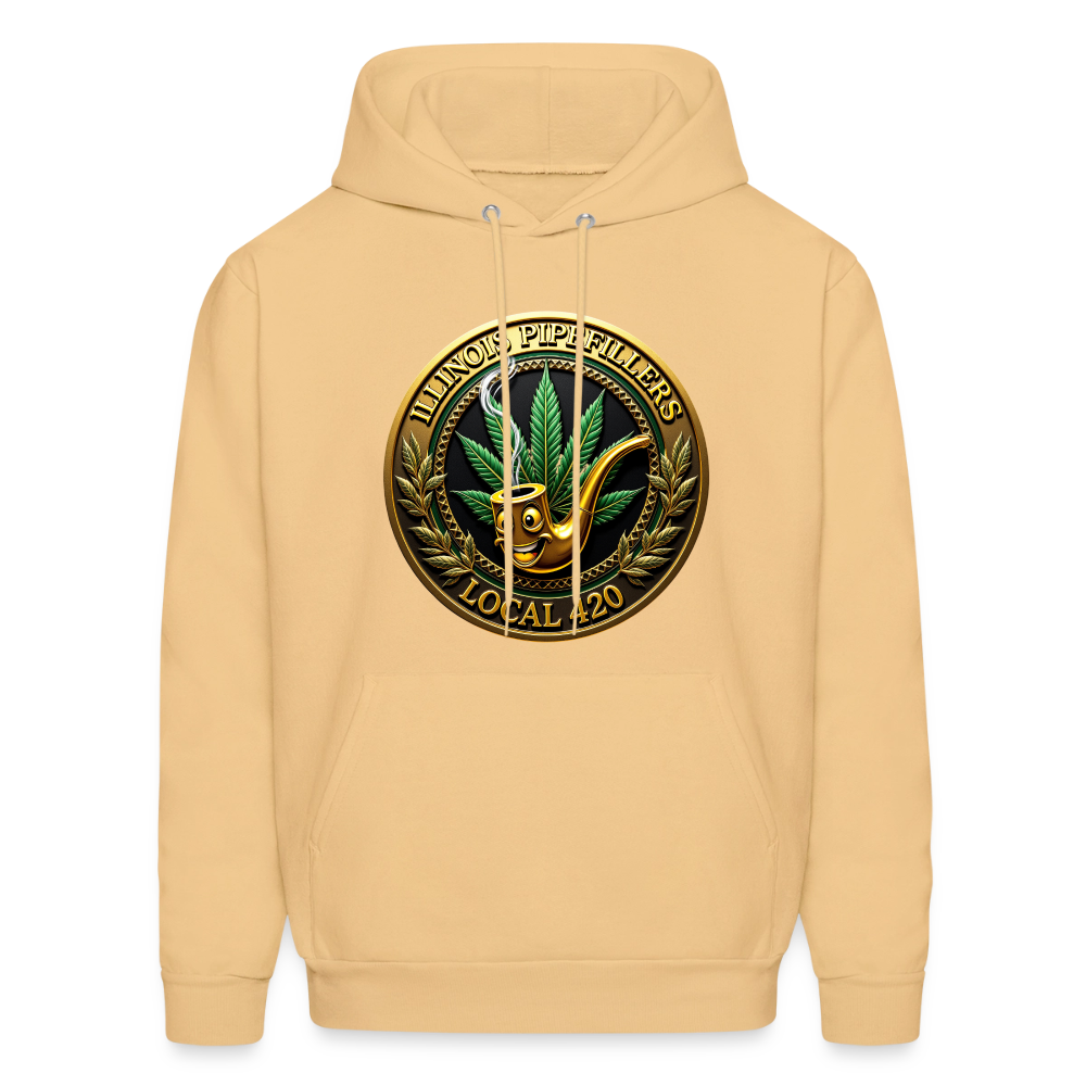 ILLINOIS PIPEFILLERS LOCAL 420  Men's Hoodie - light gold 