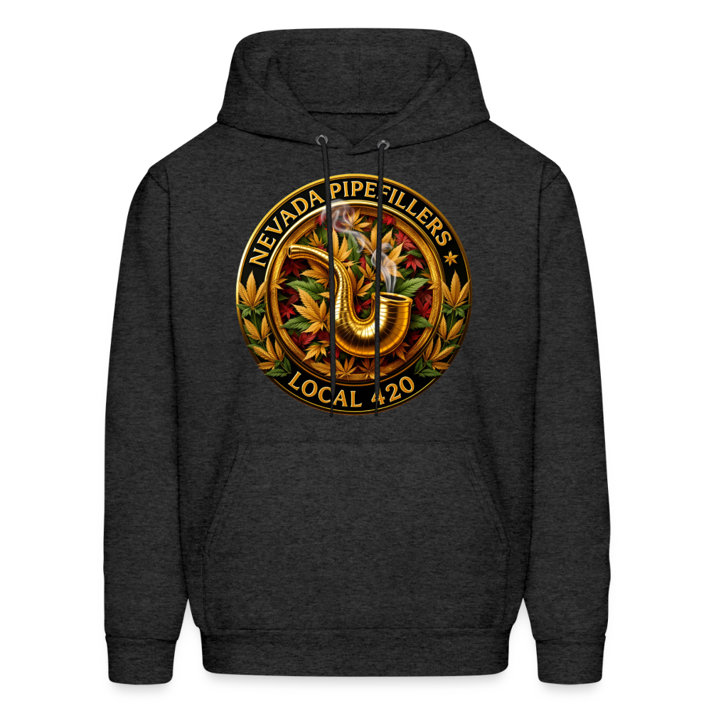 NEVADA PIPEFILLERS LOCAL 420  F/B DESIGN Men's Hoodie - charcoal grey