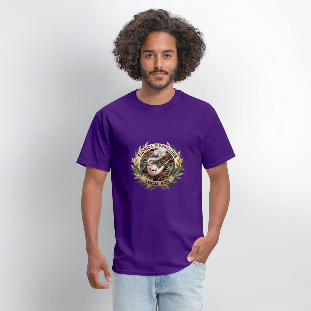FLORIDA PIPEFILLERS LOCAL 420 Men's T-Shirt - purple
