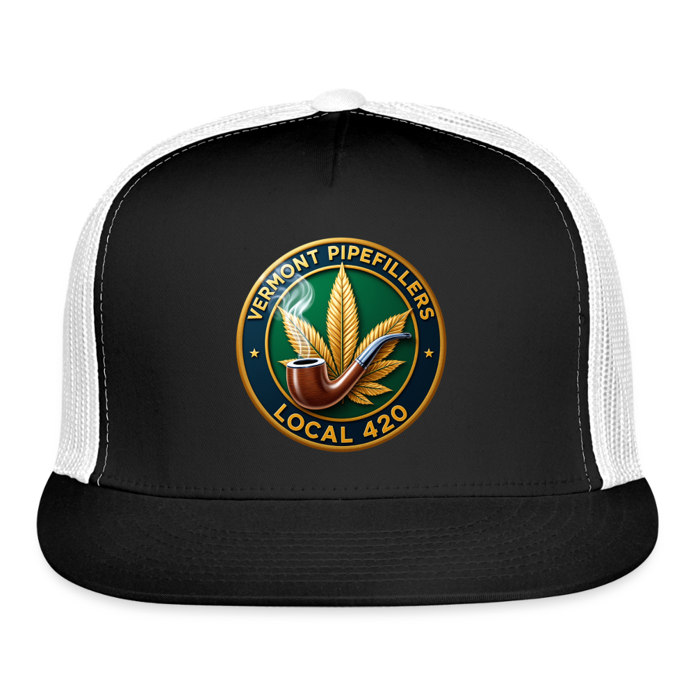 VERMONT PIPEFILLERS LOCAL 420 Trucker Hat - black/white