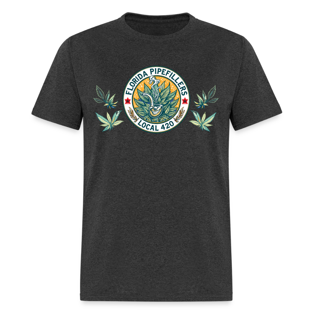 FLORIDA PIPEFILLERS LOCAL 420 F/B DESIGN Men's T-Shirt - heather black