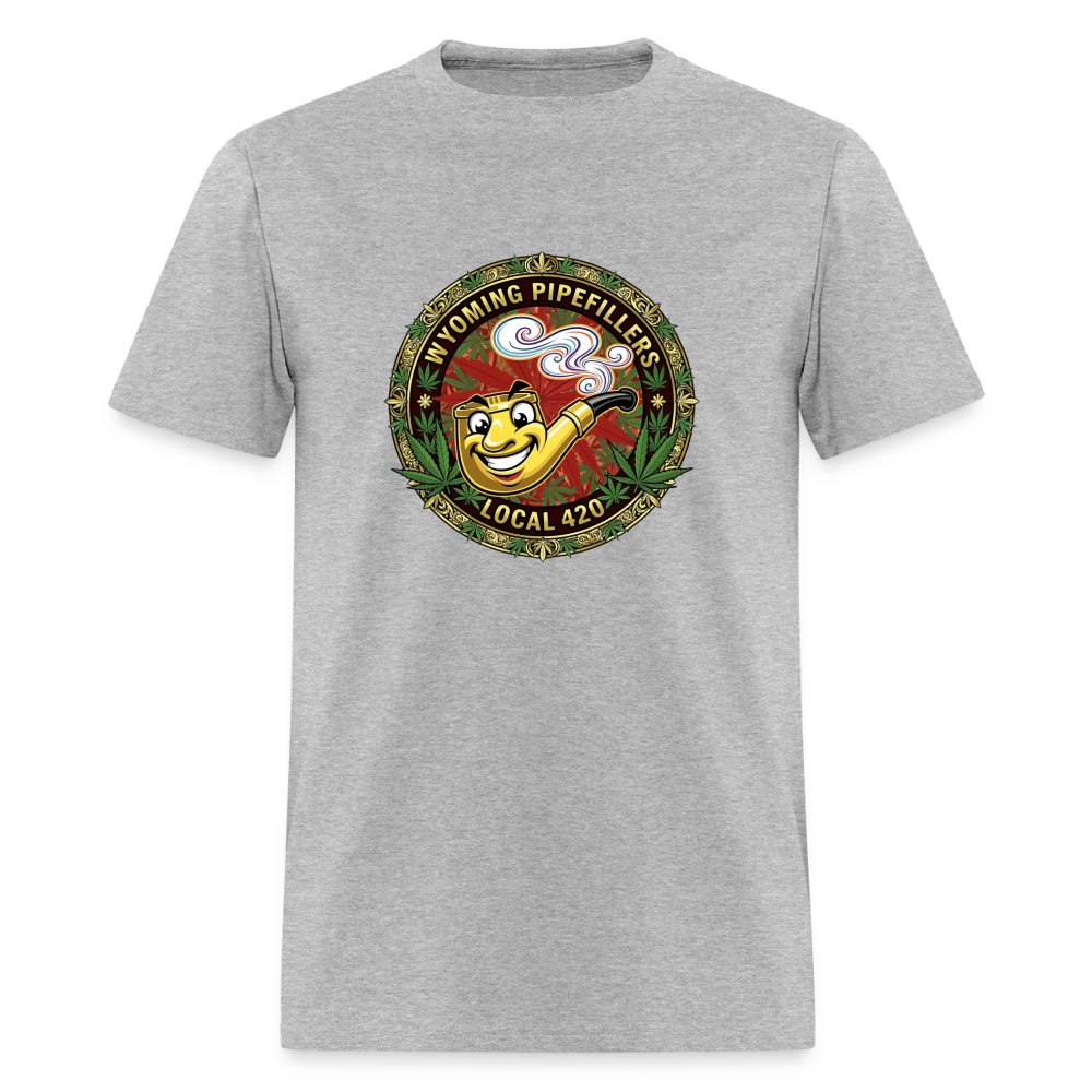 WYOMING PIPEFILLERS LOCAL 420 Men's T-Shirt - heather gray
