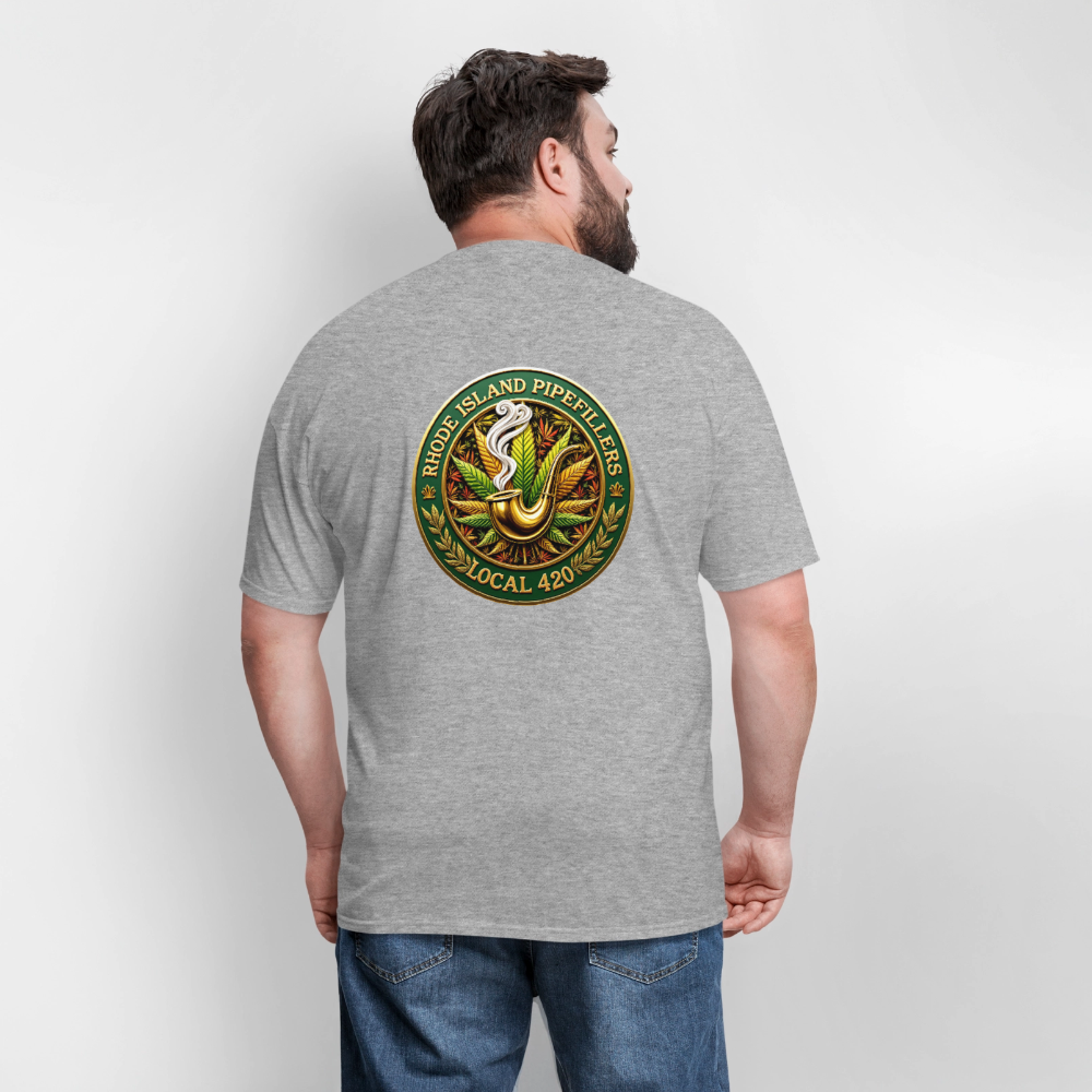RHODE ISLAND PIPEFILLERS LOCAL 420 F/B DESIGNS Men's T-Shirt - heather gray