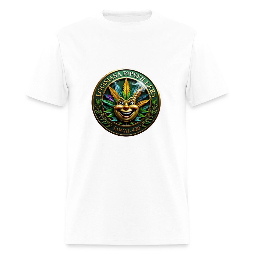 LOUISIANA PIPEFILLERS LOCAL 420 Men's T-Shirt - white