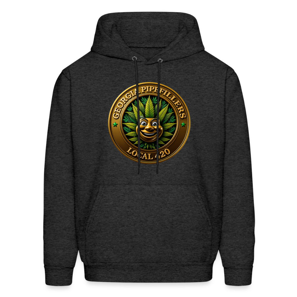 GEORGIA PIPEFILLERS LOCAL 420 F/B DESIGN Men's Hoodie - charcoal grey