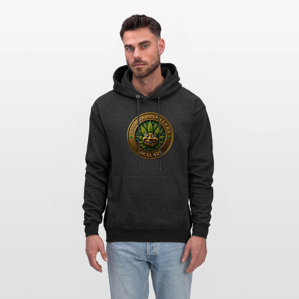 GEORGIA PIPEFILLERS LOCAL 420 F/B DESIGN Men's Hoodie - charcoal grey